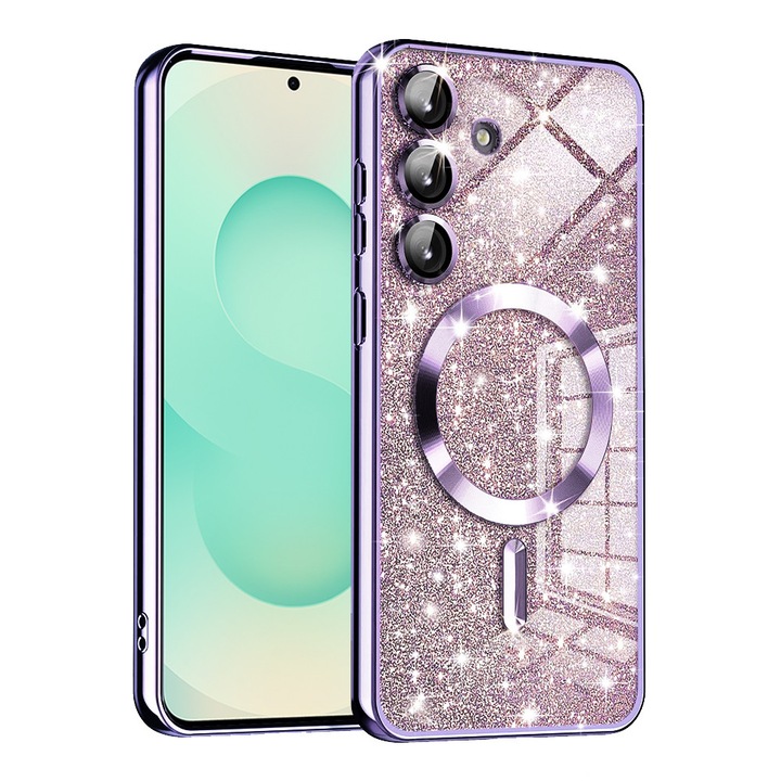 Husa pentru Samsung Galaxy S25 Plus - Techsuit Luxury Glitter MagSafe - Light Purple