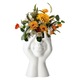 Vaza, SINBINTA, Vaza decorativa creativa, Usor de curatat, Creati o atmosfera artistica, Potrivit pentru aplicatii de interior si exterior, cum ar fi intrarea, camera de zi, magazin de flori, birou si dormitor, 18x9x9cm, Alb
