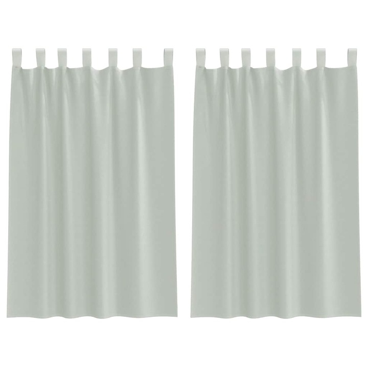 vidaXL 2 db világosszürke fátyolfüggönyök hurokkal 140x175 cm 0.23 kg 4102297