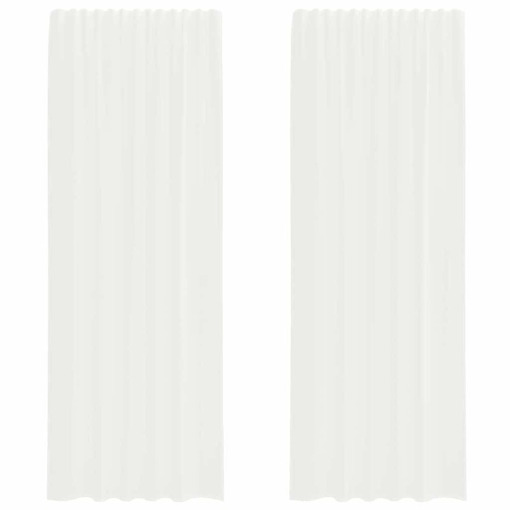 Perdele Voile cu buzunare pentru bare vidaXL, 2 buc, Alb 4102245