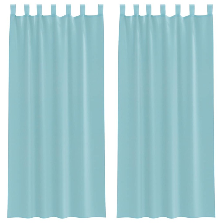 vidaXL 2 db türkizkék fátyolfüggönyök hurokkal 140x225 cm 0.25 kg 4102328