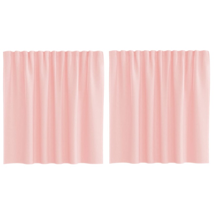 Perdele Voile cu buzunare pentru bare vidaXL, 2 buc, Roz 4102196