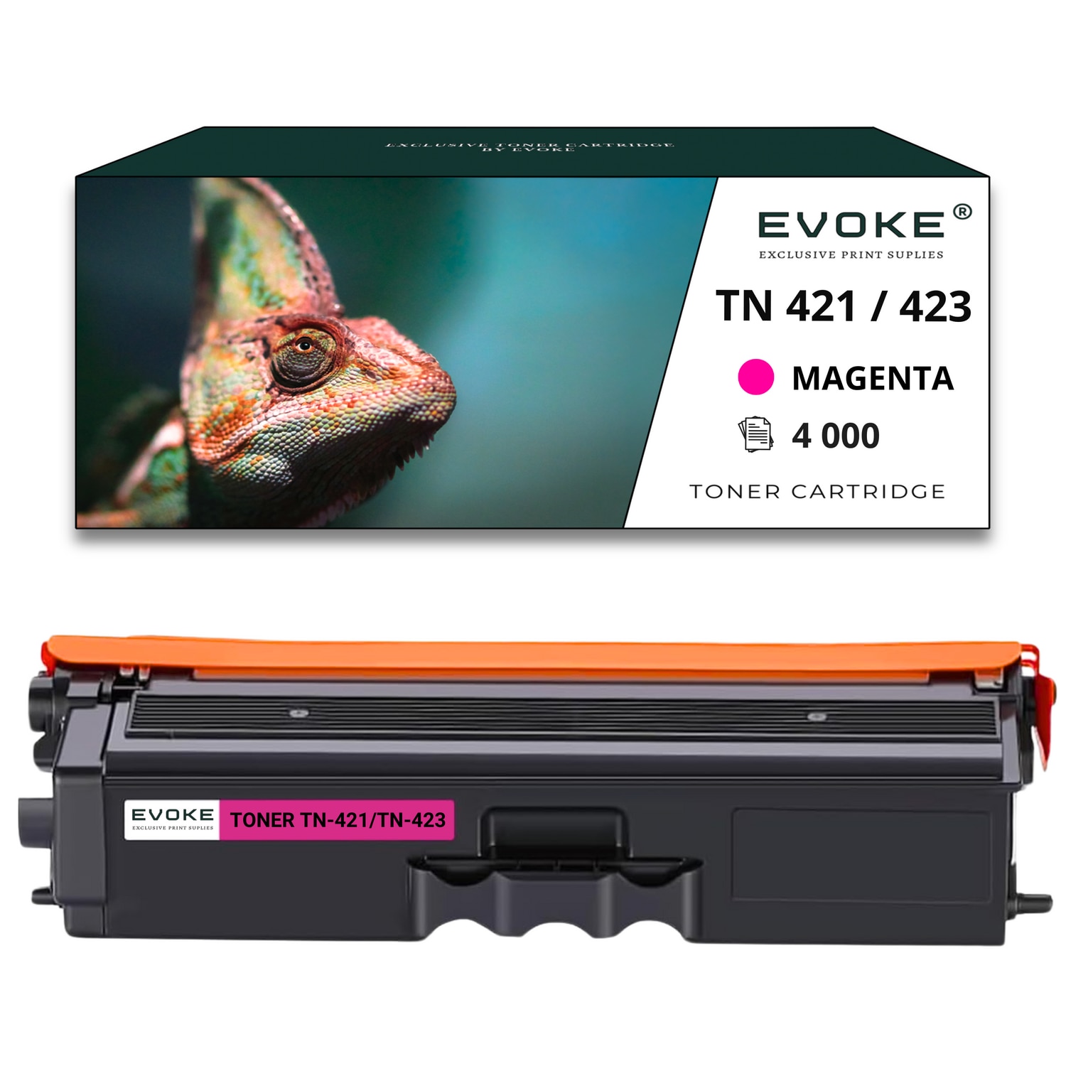 Set 4 toner cartuse imprimanta pentru Brother TN 421 / 423 CMYK, 6500 ...