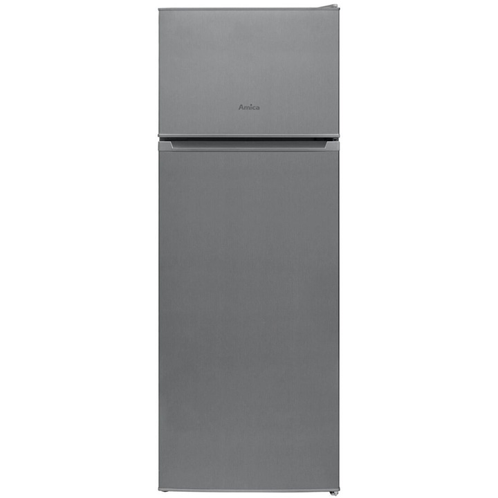 Amica hűtőszekrény fagyasztóval, inox, 171l, 41l, 2 ajtós, 145x54x57cm