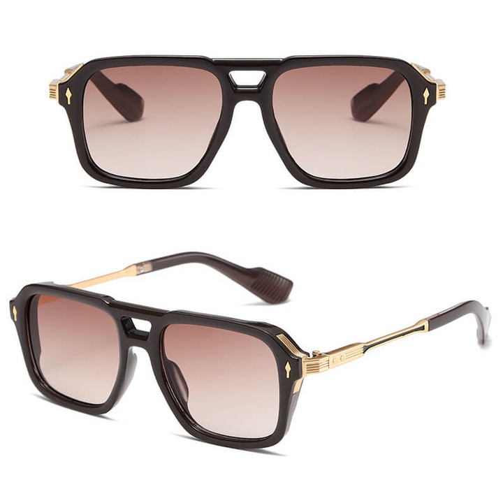 Ochelari de soare unisex Maxair pilot, filtru UV 400, culoare maro