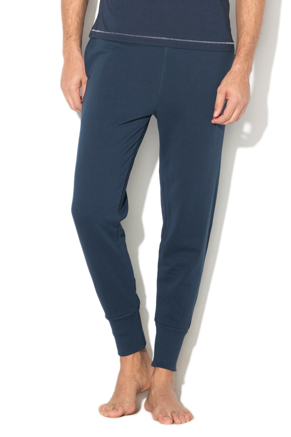 Diesel, Pantaloni sport de casa cu snur Peter, Albastru inchis