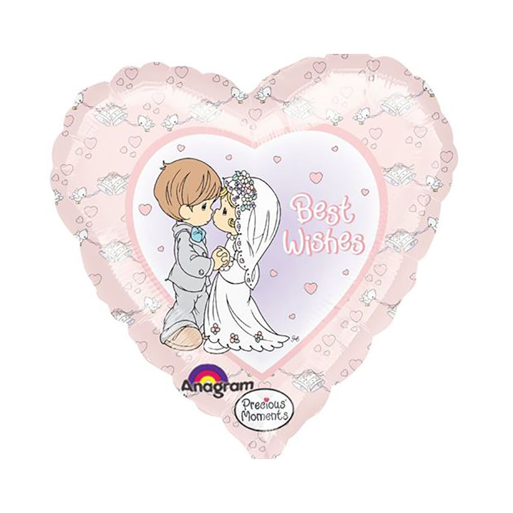 Balon folie metalizata 45 cm Precious Moments Wedding nunta, Anagram