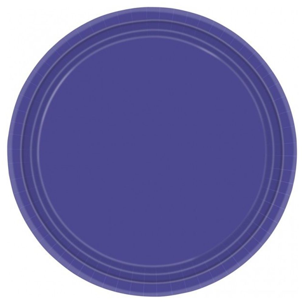 Farfurii plastic 22.9 cm violet, Amscan, 8 buc