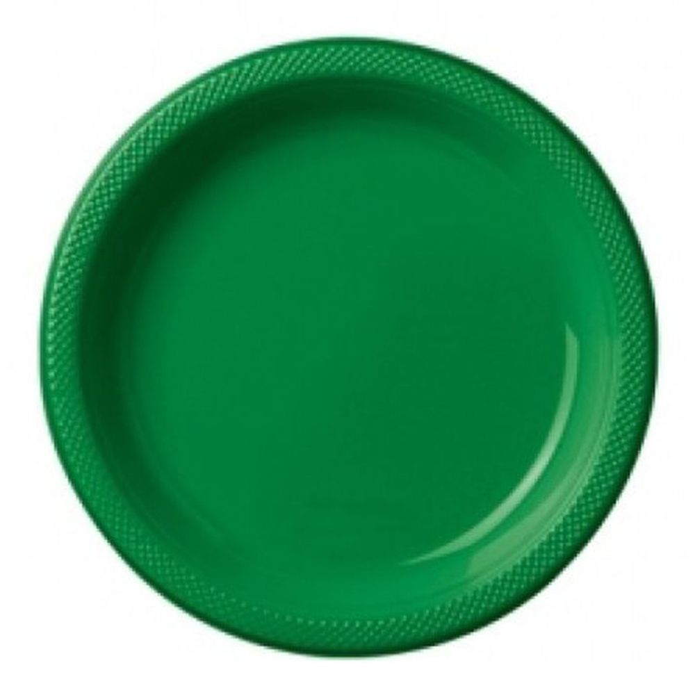 Farfurii plastic 17,7 cm verde-kiwi green, Amscan, 10 buc