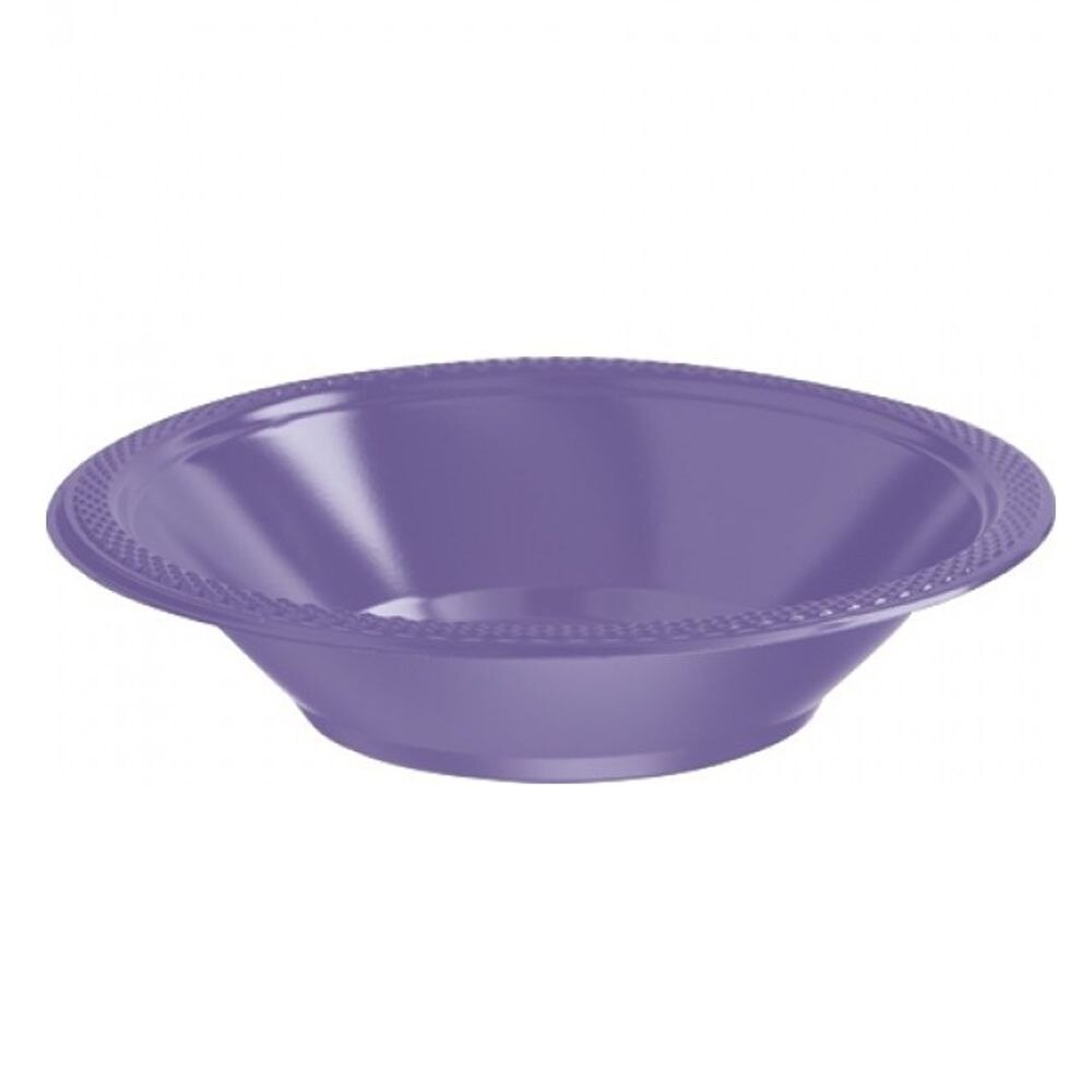 Boluri plastic mov-purple, Amscan, 10 buc