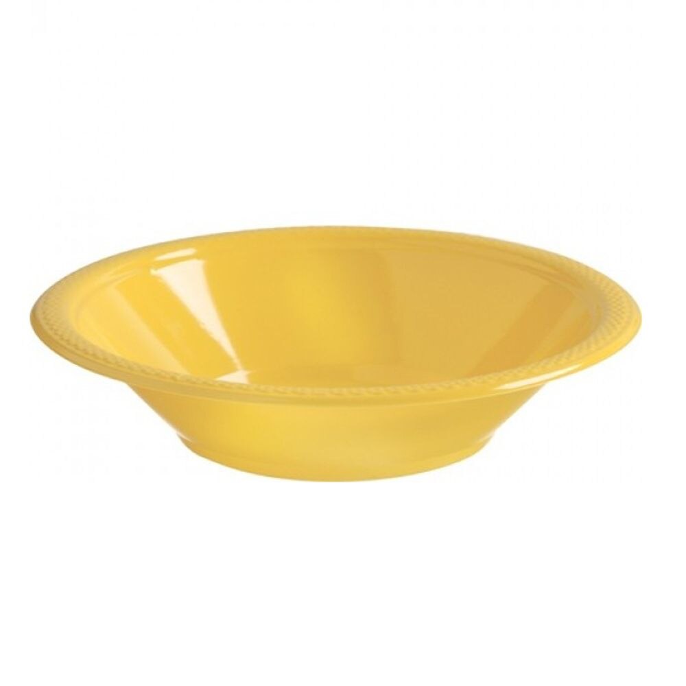 Boluri plastic galbene - yellow, Amscan, 10 buc