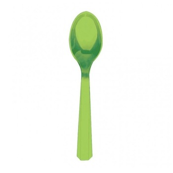 Linguri plastic verde-kiwi green, Amscan, 10 buc Linguri plastic verde-kiwi green, Amscan, 10 buc