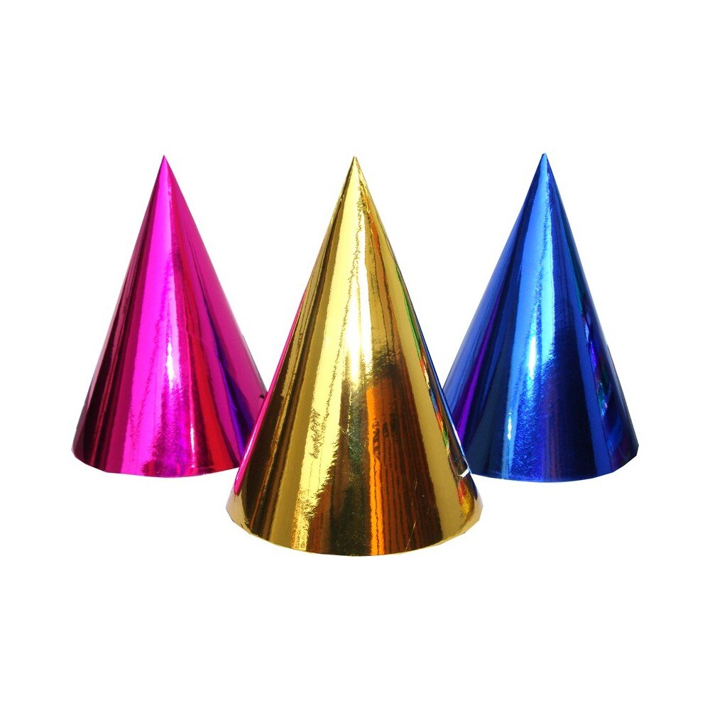 Coifuri party metalizate 20 cm, Radar, 6 buc