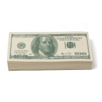 Servetele inscriptionate cu dolari, Radar, 10 buc Servetele inscriptionate cu dolari, Radar, 10 buc