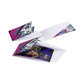 Invitatii Monster High, Riethmueller, 6 buc Invitatii Monster High, Riethmueller, 6 buc