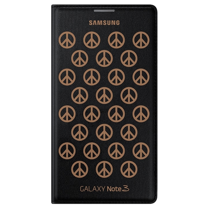 Калъф Samsung Flip Wallet Moschino за Galaxy Note 3 N900, Black Gold