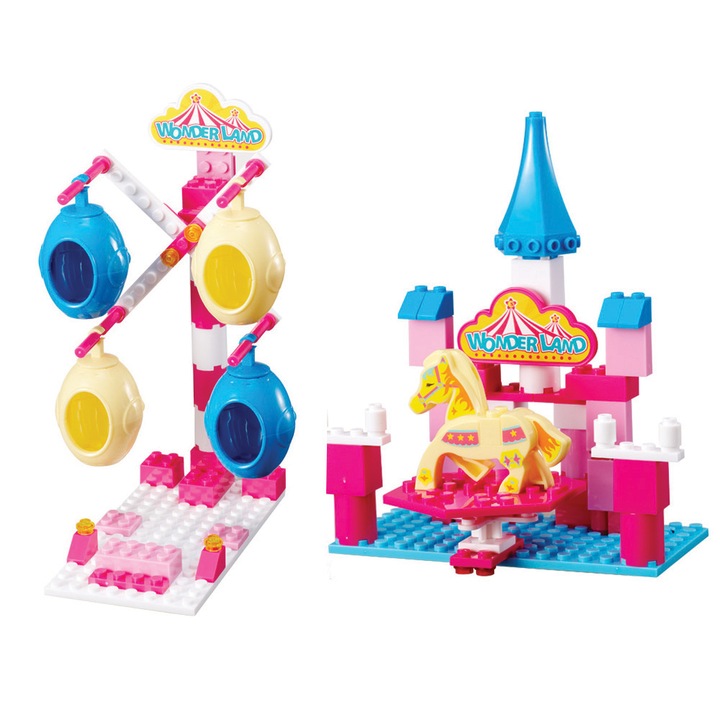Set de constructie, Chippo, Wonderland, 114 piese, Multicolor, 6+
