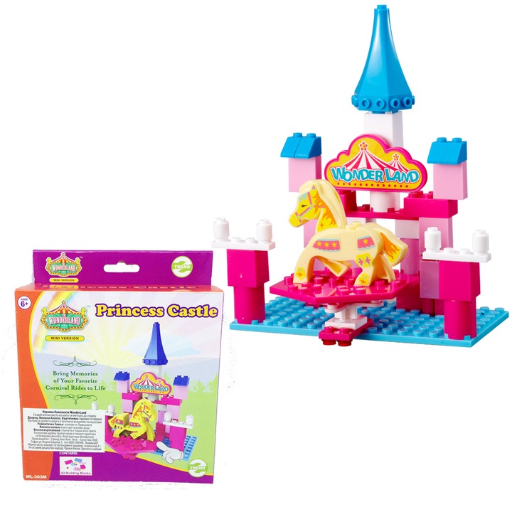 Set de construit, Chippo, Wonderland The Princess Castle, 62 de piese
