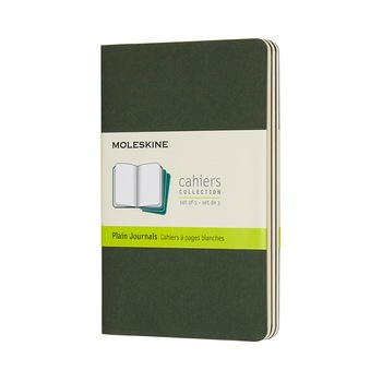 Set 3 jurnale - Moleskine Plain Cahier, Myrtle Green, Pocket Set 3 jurnale - Moleskine Plain Cahier, Myrtle Green, Pocket