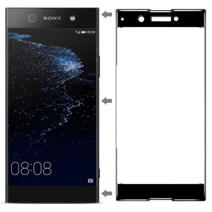 Стъклен Протектор IMAK Full за Sony Xperia XA1,Черен