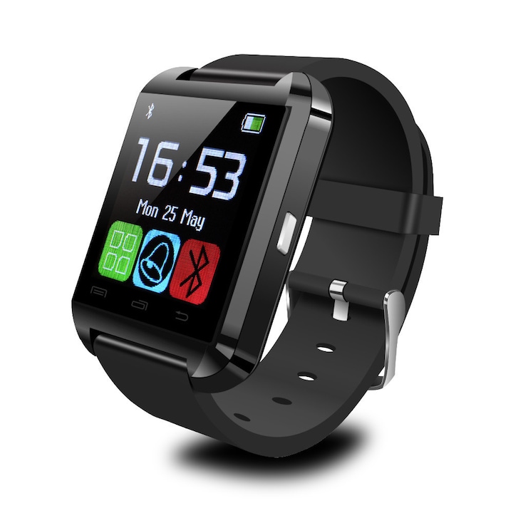 Smartwatch, bluetooth, 11 funkció, kihangosító, MP3 lejátszó, SoVogue, fekete