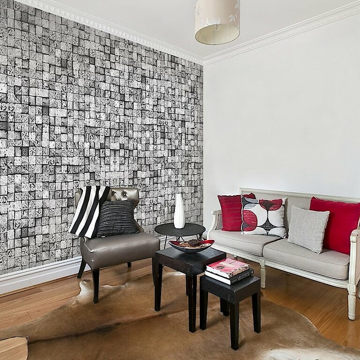 Fotótapéta - Szürke kőmozaikos háttér 50x1000