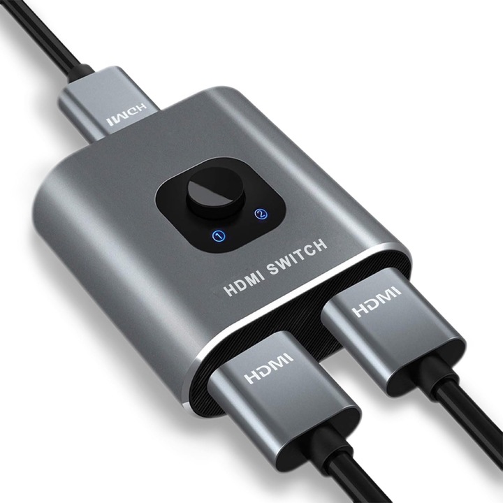 HDMI сплитер 1 вход 2 изхода, LYCENXI, 4K@60Hz, сив, пластмаса