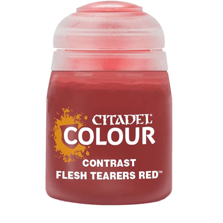 Warhammer Miniatures Paint, Contrast Paint, Flesh Tearers Red, 18 ml