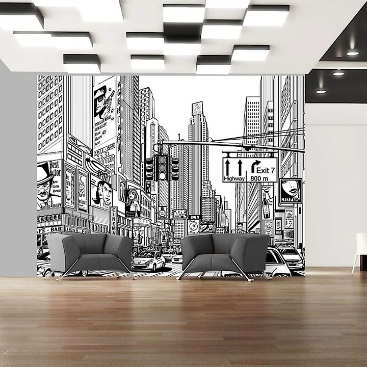 Fotótapéta - A város feketén, fehéren 350x270