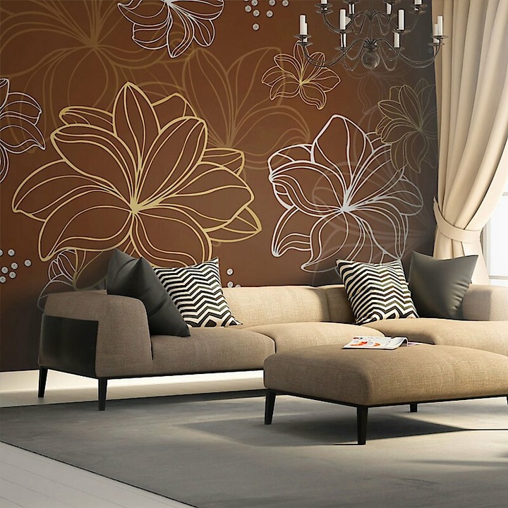 Fotótapéta - Barna szirmok 350x270