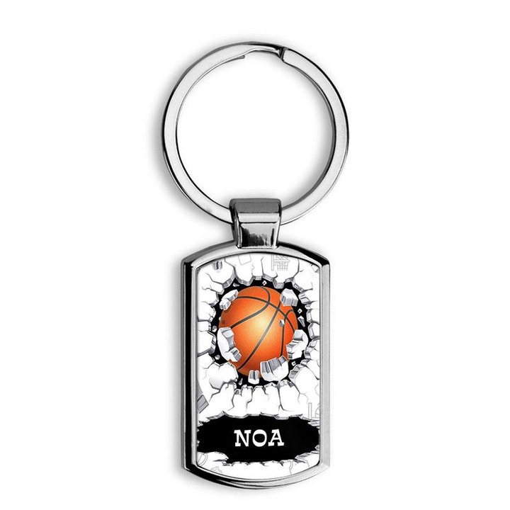Kosárlabdás elegáns fém kulcstartó Noa