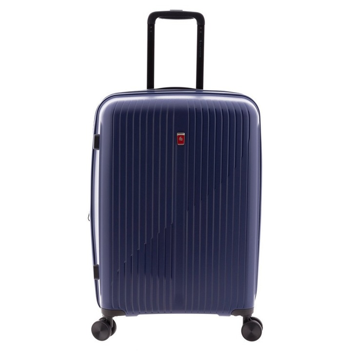 Куфар, Gladiator Calypso, Среден, полипропилен, 4 двойни колела, TSA ключалка, 63 см, тъмносин