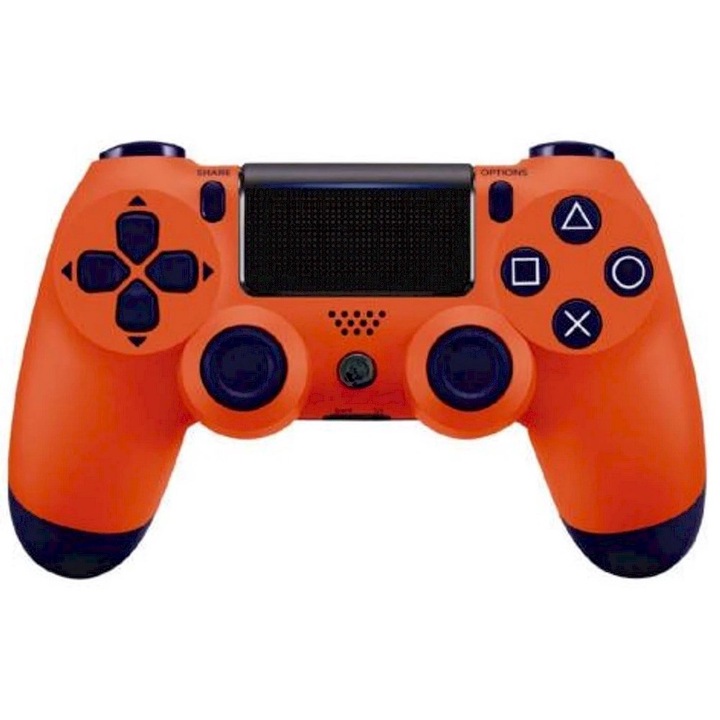 Joystick, Kontroller Doubleshock 4, TV-vel kompatibilis. játék, számítógép, narancs, Wi-Fi
