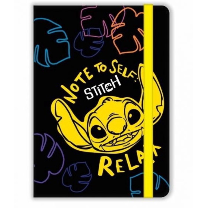 Тетрадка Coolpack Stitch Black 2, Формат А5, Твърди корици, Редове, 80 листа