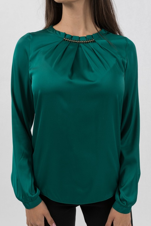 Bluza turcoaz, eleganta