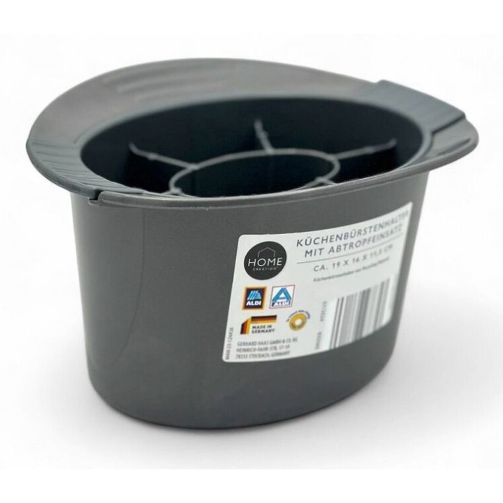 Suport Tacamuri Home Creation, Plastic, 11, 5 x 16 x 19 cm, Gri Antracit