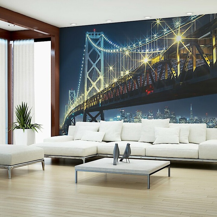 Fotótapéta - Éjszakai fények hídja 450x270