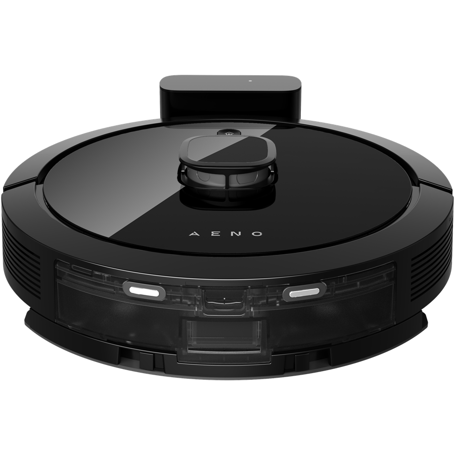 Aspirator robot AENO RC7S, Rezervor apa 0.3 l, Recipient praf 0.3 l, 4000 Pa, Navigare cu LiDAR, 300 mp, 20 senzori, Mapare, Autonomie 250 minute Negru