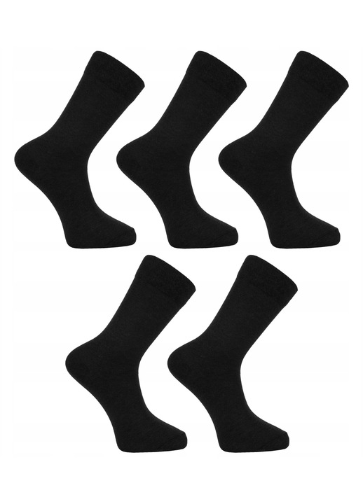 Sosete barbati Moraj, set 5 perechi, negre, Negru, 35-38