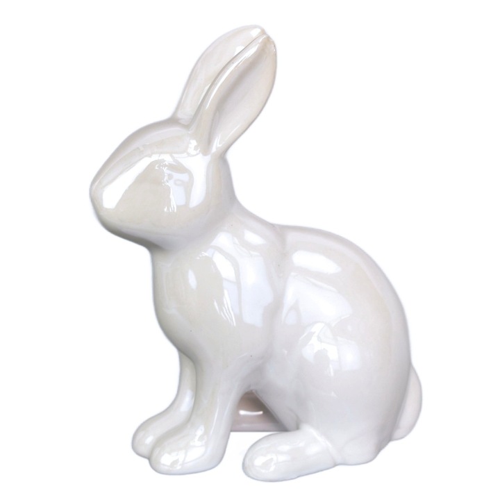 Iepure ceramic alb 13 cm
