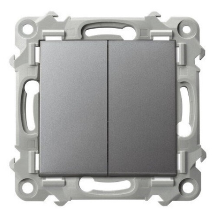 Kétirányú kapcsoló SZAFIR gyertyatartó kapcsoló szürke Ospel