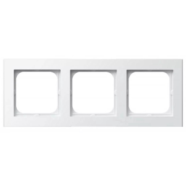 Cadru triplu alb mat Sonata Ospel