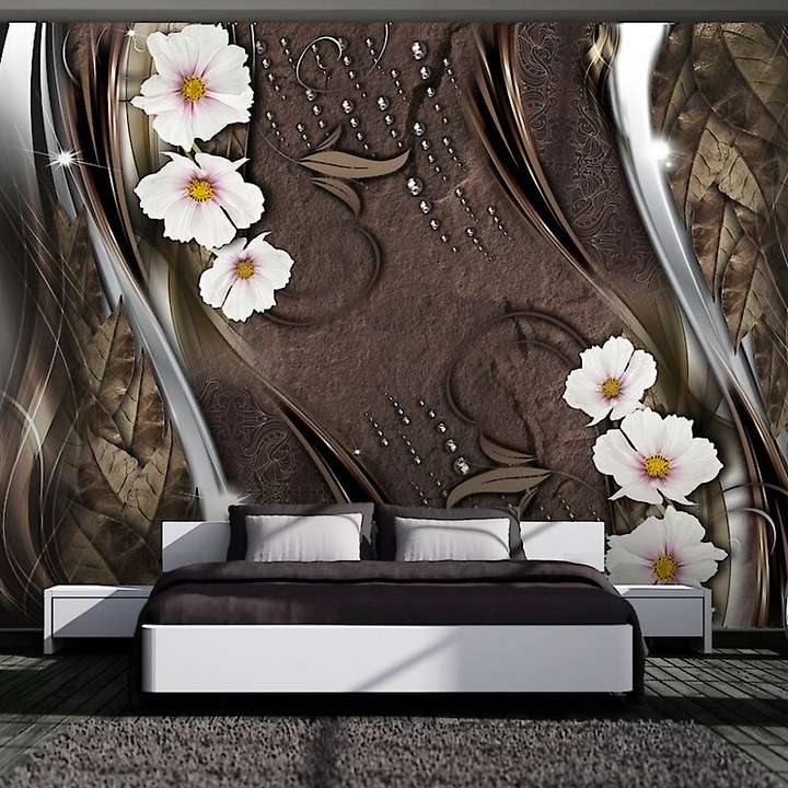 Fotótapéta - Csokiöntet virágokkal 400x280