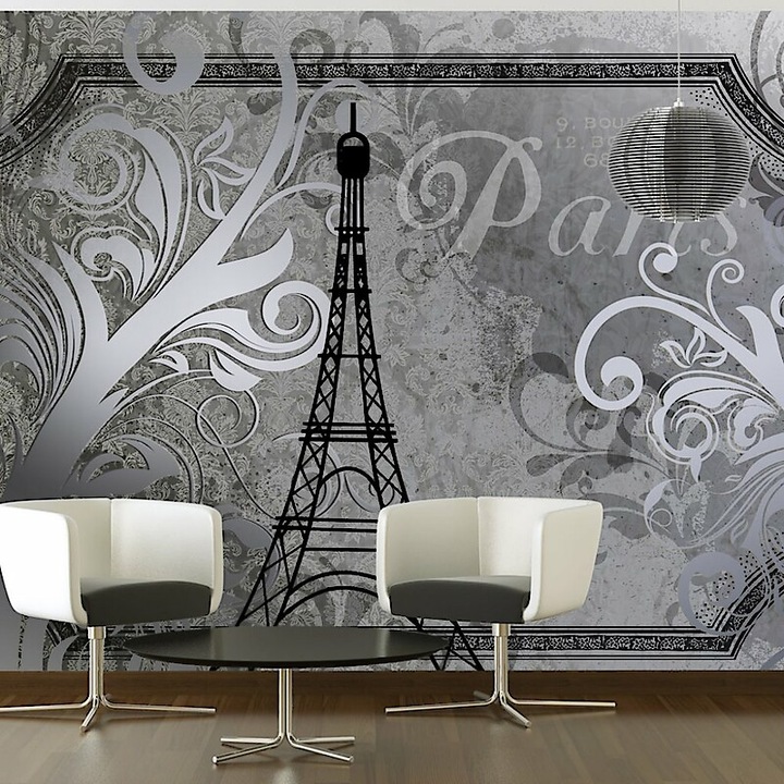 Fotótapéta - Régi Párizs (ezüst) 400x280