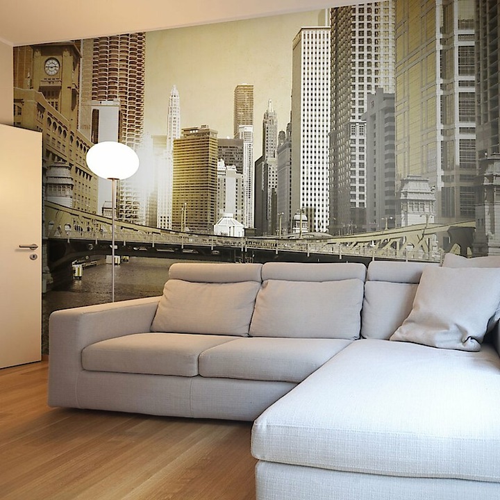 Fotótapéta - Híd a felhőkarcolók között 400x309