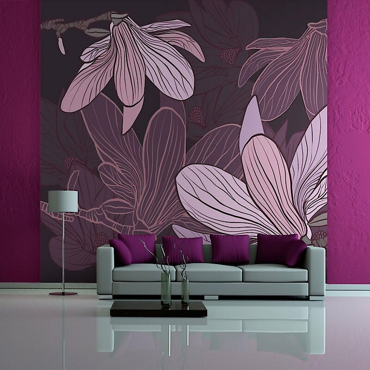 Fotótapéta - Lila árnyvirágok 350x270