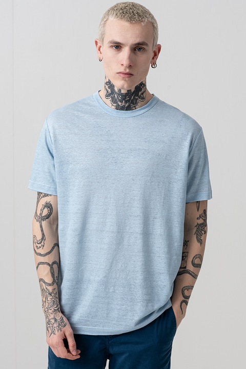 Gant, Tricou relaxed-fit din amestec de in, Albastru pastel