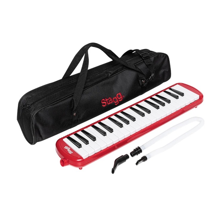 Stagg Melosta37 RD Melodica, 37 клавиша, дължина 48 см, червен цвят
