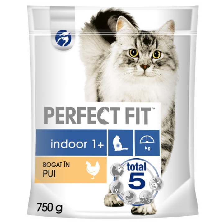 Hrana uscata pentru pisici Perfect Fit Indoor, 750g