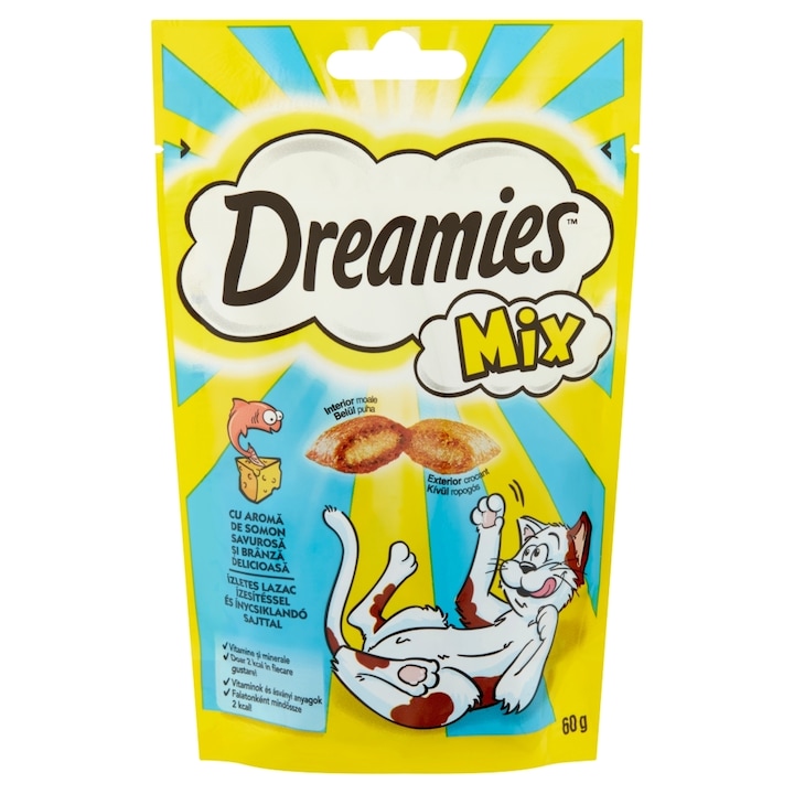 Dreamies Mix lazac-sajt jutalomfalat, 60g